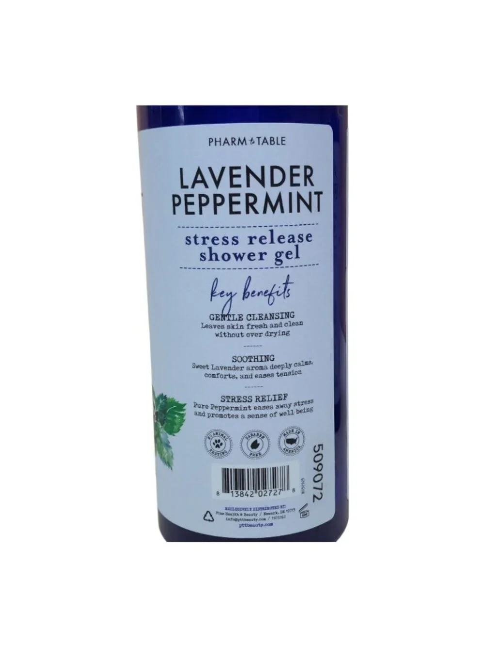 Pharm Table 2pk Lavender Peppermint Stress Release Shower Gel 32 oz Jumbo Size